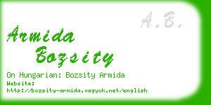 armida bozsity business card
